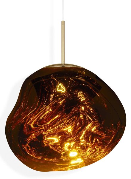 Tom Dixon LED viseča svetilka Melt, Ø 50 cm, jantarno zlata