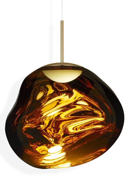 Tom Dixon LED viseča svetilka Melt, Ø 50 cm, jantarno zlata