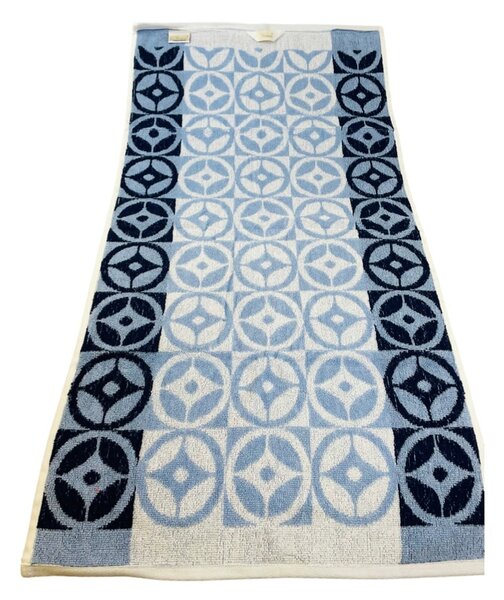 Modra bombažna brisača 70x140 cm Compass – JAHU collections