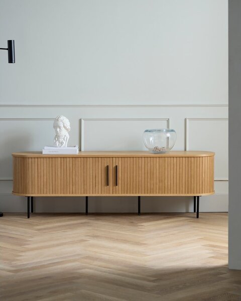 TV omarica v hrastovem dekorju 56x180 cm Nola – Unique Furniture