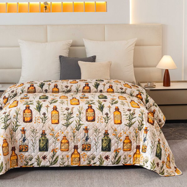 Pregrinjalo za posteljo APOTHECARY, kremno Dimenzije: 220 x 240 cm