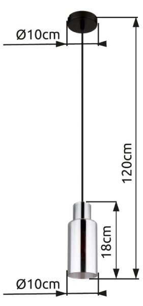 Globo 15708H - Lestenec na vrvici LIDARIA 1xE27/25W/230V