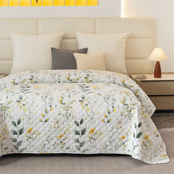 Pregrinjalo za posteljo CITRUS GARDEN, belo Dimenzije: 170 x 210 cm