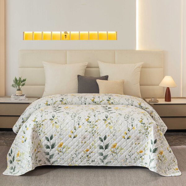 Pregrinjalo za posteljo CITRUS GARDEN, belo Dimenzije: 170 x 210 cm