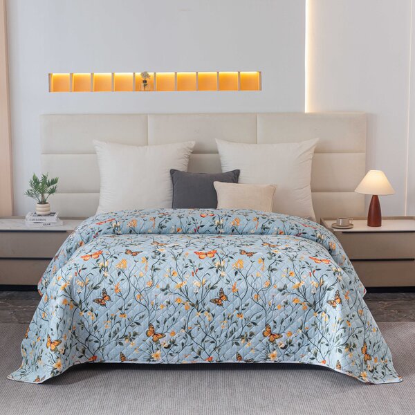 Pregrinjalo za posteljo MONARCH WINGS, svetlo modro Dimenzije: 170 x 210 cm