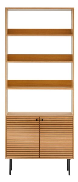 Regal v hrastovem dekorju v naravni barvi 80x200 cm Kyoto – House Nordic