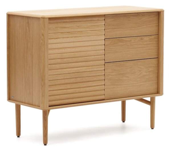 Nizka komoda v hrastovem dekorju 105x86 cm Lenon – Kave Home