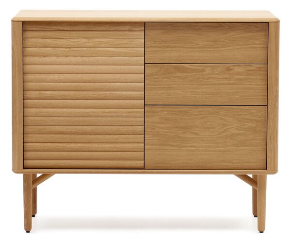 Nizka komoda v hrastovem dekorju 105x86 cm Lenon – Kave Home