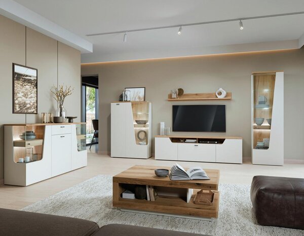 Premium Living Stenska Polica Cut Out, Barva Hrasta