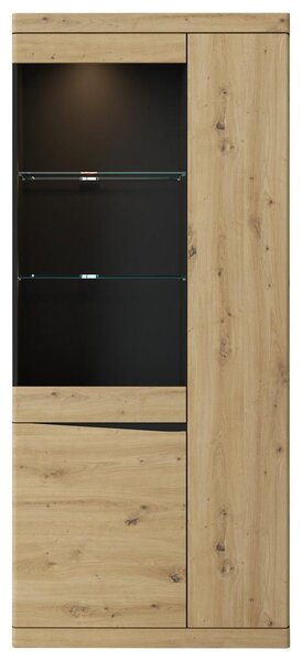 Mömax Vitrina Turino, Barva Hrasta, Antracit