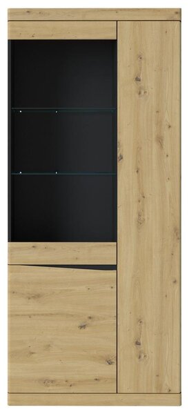 Mömax Vitrina Turino, Barva Hrasta, Antracit