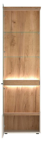 Premium Living Vitrina Cut Out, Barva Hrasta, Kašmir