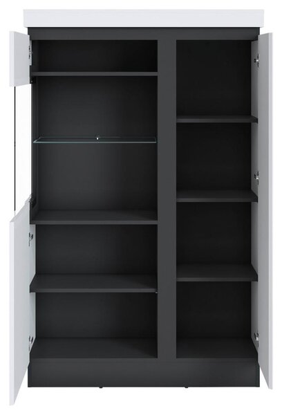 Mömax Visoka Komoda Campania, Antracit, Bela