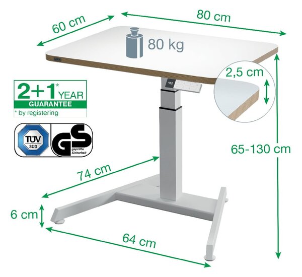 Nastavljiva ergonomska miza Ergo – Leitz