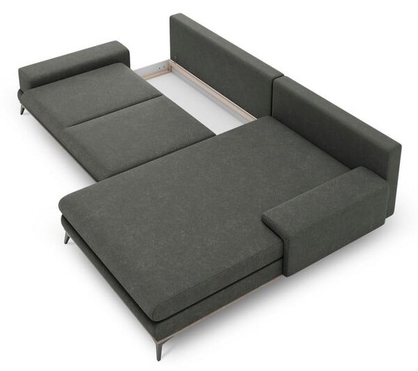 Temno siva sedežna garnitura Windsor & Co Sofas Planet, desni kot