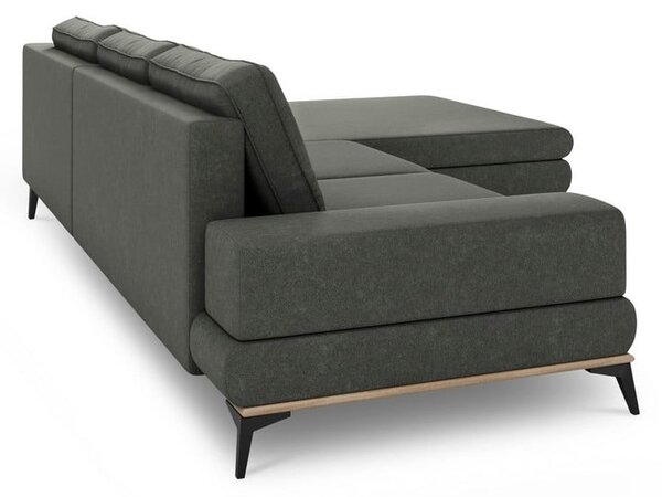 Temno siva sedežna garnitura Windsor & Co Sofas Planet, desni kot