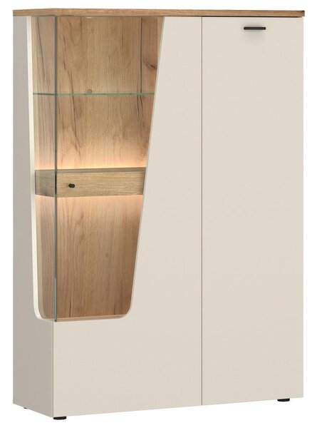Premium Living Vitrina Cut Out, Barva Hrasta, Kašmir
