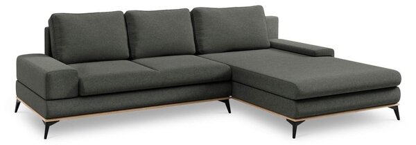 Temno siva sedežna garnitura Windsor & Co Sofas Planet, desni kot