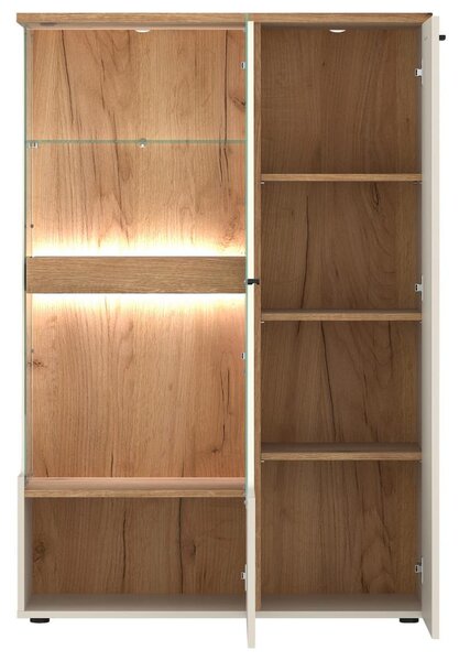 Premium Living Vitrina Cut Out, Barva Hrasta, Kašmir