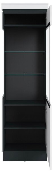 Mömax Vitrina Campania, Antracit, Bela