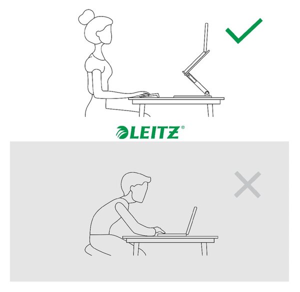 Nastavljivo stojalo za prenosni računalnik Ergo – Leitz