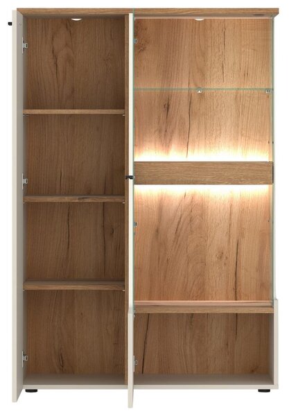 Premium Living Vitrina Cut Out, Barva Hrasta, Kašmir