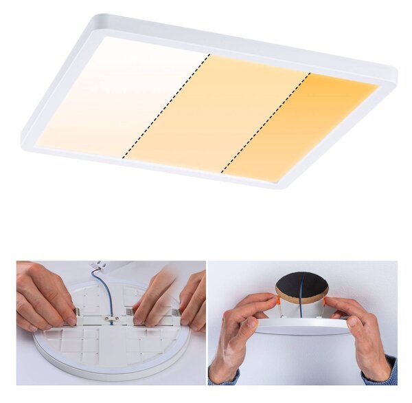 Paulmann LED plošča Areo dimtowarm kotna bela 23cm