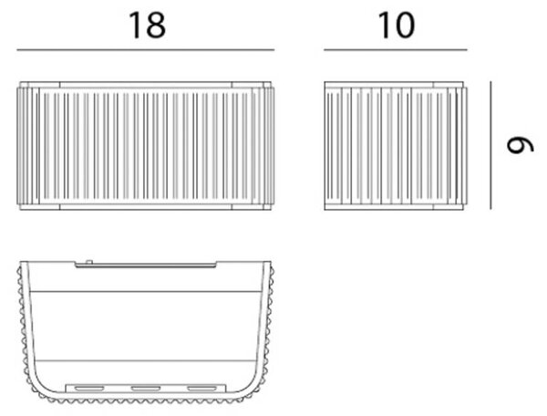 Rotaliana Dresscode W1 LED stenska svetilka krem 2.700K