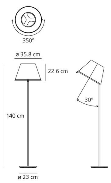 Artemide Izberite talno svetilko pergament/antracit