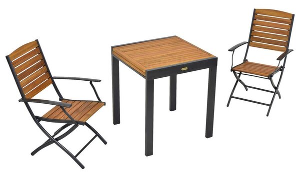 Gardenson Balkonska Garnitura Santorin, 3-Delno, Aluminij, Masivno
