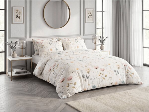 Posteljnina iz polibombaža PETALUNE POLY krem barve Dimenzije posteljnine: 70 x 90 cm | 140 x 200 cm