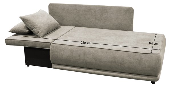 KONDELA Raztegljiva sedežna garnitura, bež-siva Taupe, leva, LIAMI