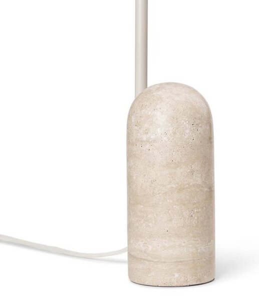 Ferm LIVING Arum namizna svetilka, bež, marmor, jeklo, 50 cm