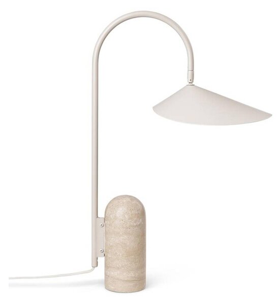 Ferm LIVING Arum namizna svetilka, bež, marmor, jeklo, 50 cm