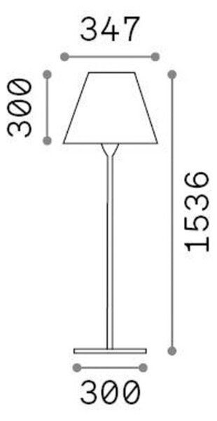 Ideal Lux Arcadia, zunanja talna svetilka, antracit, višina 154 cm