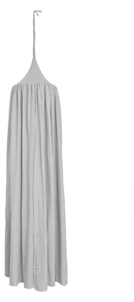 Siv laneni baldahin za posteljico STONE GRAY