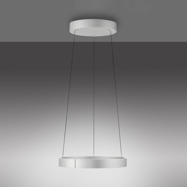 PURE LED viseča svetilka E-Clipse, aluminij Ø 50 cm kovinski CCT