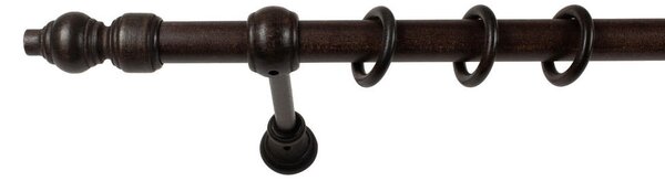 SET ZA DROG ZA ZAVESE 200 cm temno rjava