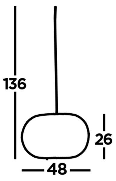 Obesek Bali, Ø 48 cm, ratan, svetel les, E27