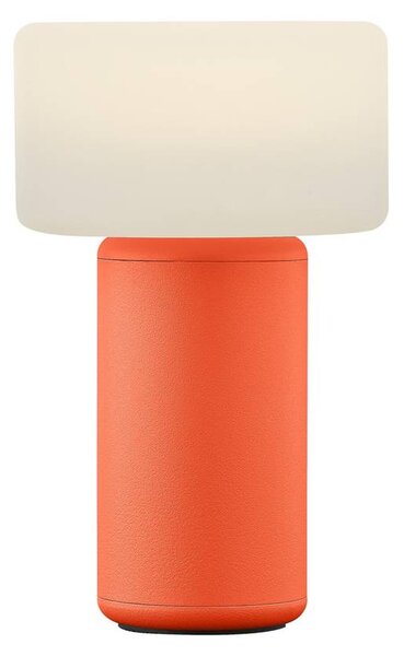 Namizna svetilka LED za polnjenje Tiny-B, oranžna, višina 13 cm, IP54, USB