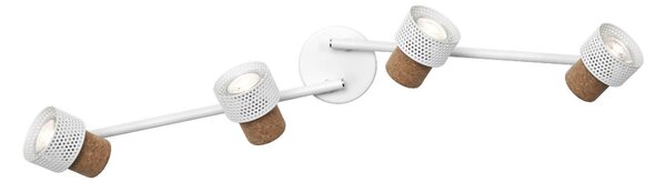 OSRAM stropni reflektor CORK, bel, 4-žarčni, z možnostjo zatemnitve, GU10, zatemnjen, Bela, Dnevna soba / jedilnica, Kovina