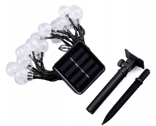 LED RGB 20 zunanja solarna dekorativna girlanda 8 funkcij