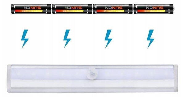 LED samolepilna svetilka s senzorjem gibanja magnetna 19cm