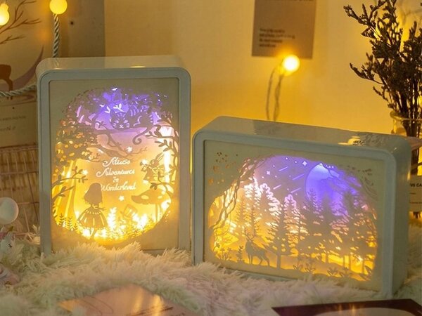 USB LED RGB 3D dekorativna svetilka 20cm daljinec