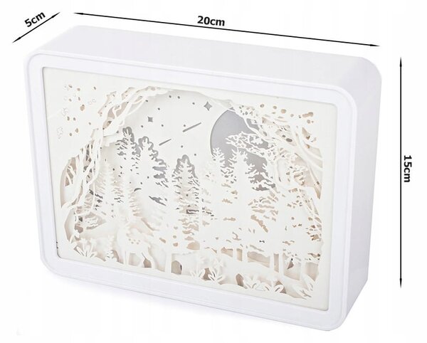 USB LED RGB 3D dekorativna svetilka 20cm daljinec