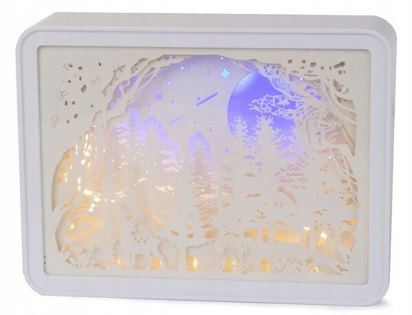 USB LED RGB 3D dekorativna svetilka 20cm daljinec