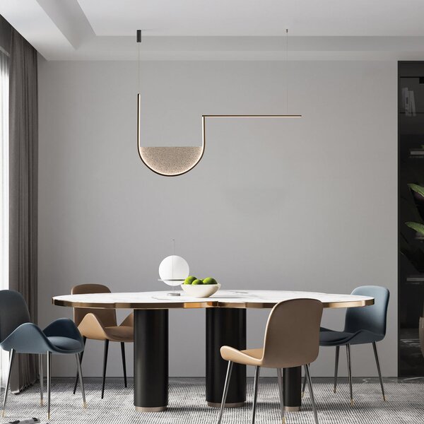 Zambelis LED-visoka svetilka 23170, siva/črna, 101 cm, steklo/kovina, CCT, zatemnjen, Črna, Dnevna soba / jedilnica, Aluminij, Sodobni