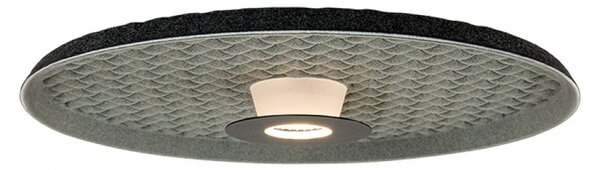 Zambelis LED-stropna svetilka 25177, siva/črna, premer 45 cm, kovinska, Siva, Dnevna soba / jedilnica, Kovina, Sodobni