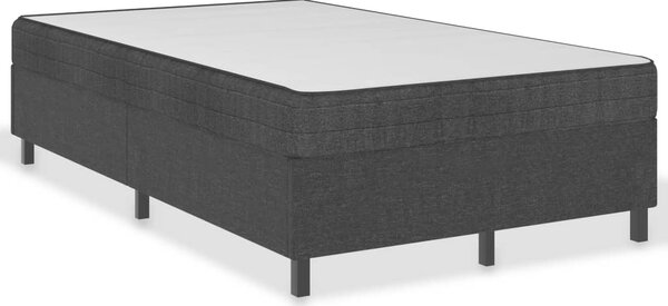 VidaXL Boxspring postelja temno siva iz blaga 120x200 cm