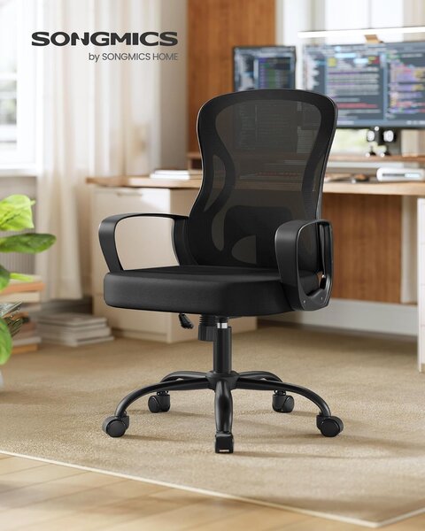 Ergonomska mrežasta pisarniška stolica, črna